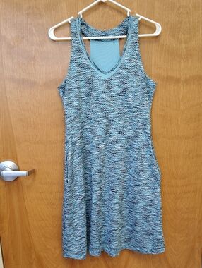 MPG Women's Travel Dress Blue Aqua Print